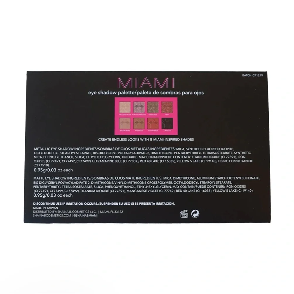 SHAINA B. & Miami |‎ Mini Palette Eye Shadow